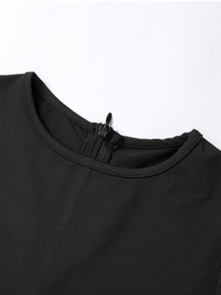 RYNLEES BASICS Zipper Design Solid Jumpsuit